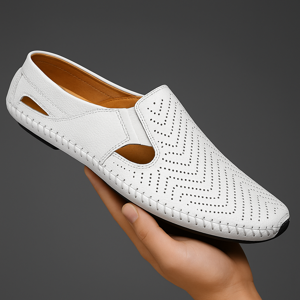 PERFORATED LEATHER SANDALS FOR MEN