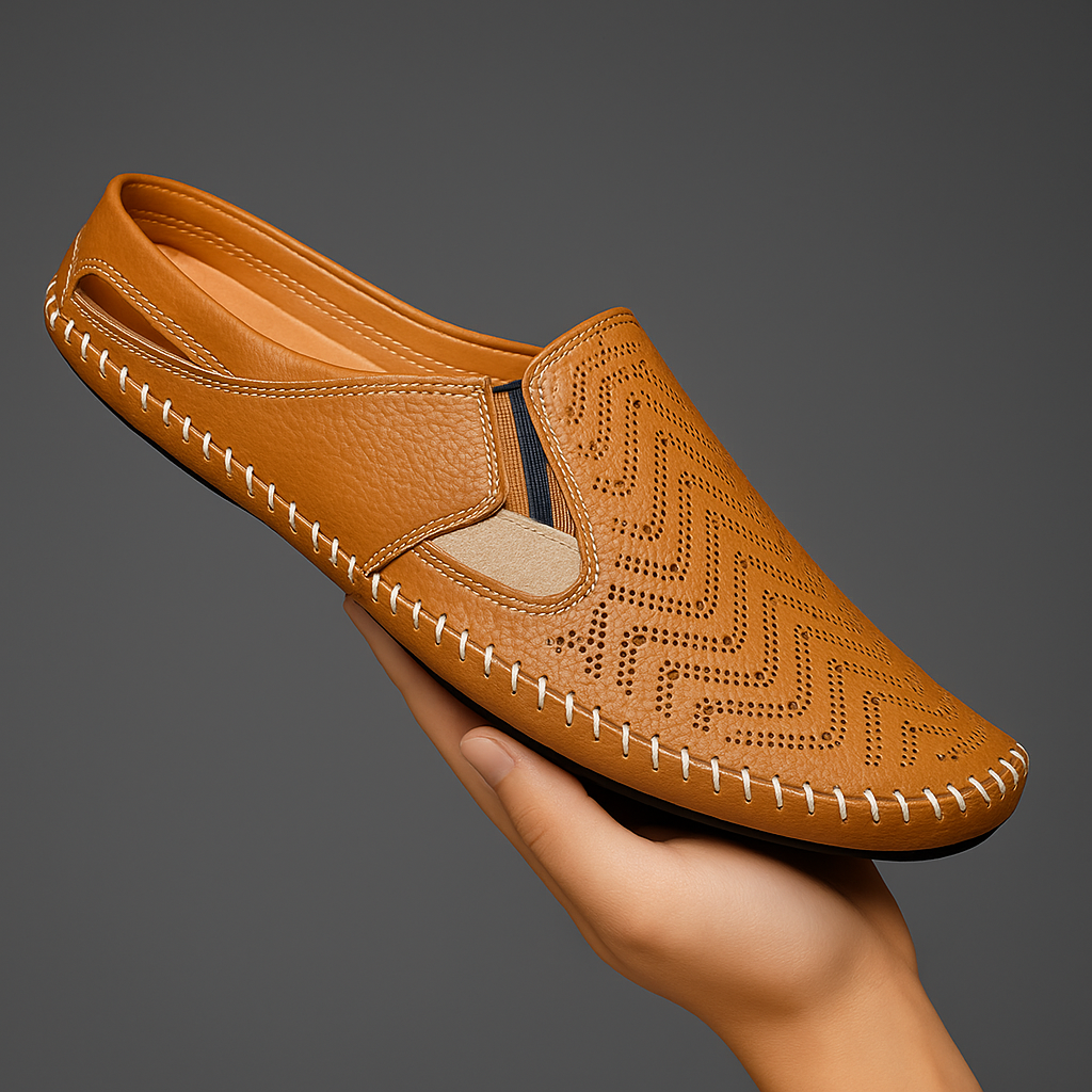 PERFORATED LEATHER SANDALS FOR MEN