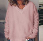 Lucienne | Pull ample chiné à col V