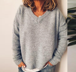 Lucienne | Pull ample chiné à col V