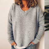 Lucienne | Pull ample chiné à col V