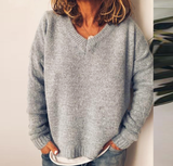 Lucienne | Pull ample chiné à col V