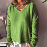 Lucienne | Pull ample chiné à col V