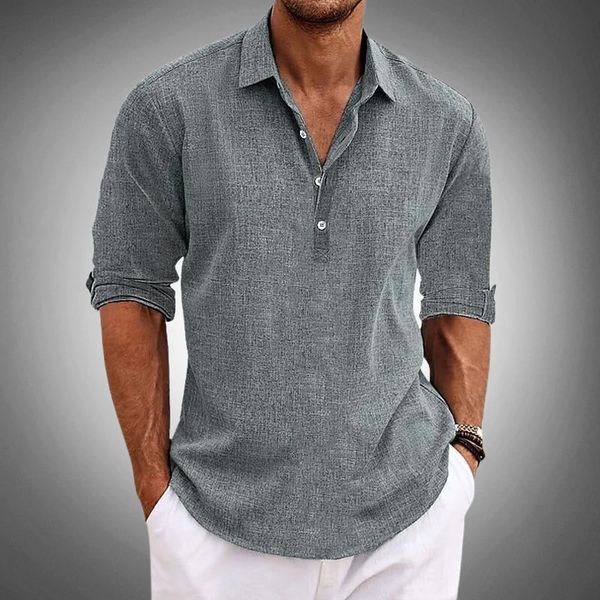 LINEN POLO SHIRT FOR MEN