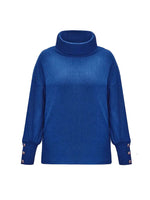 Gwenaëlle | Pull ample à col roulé et poignets boutonnés