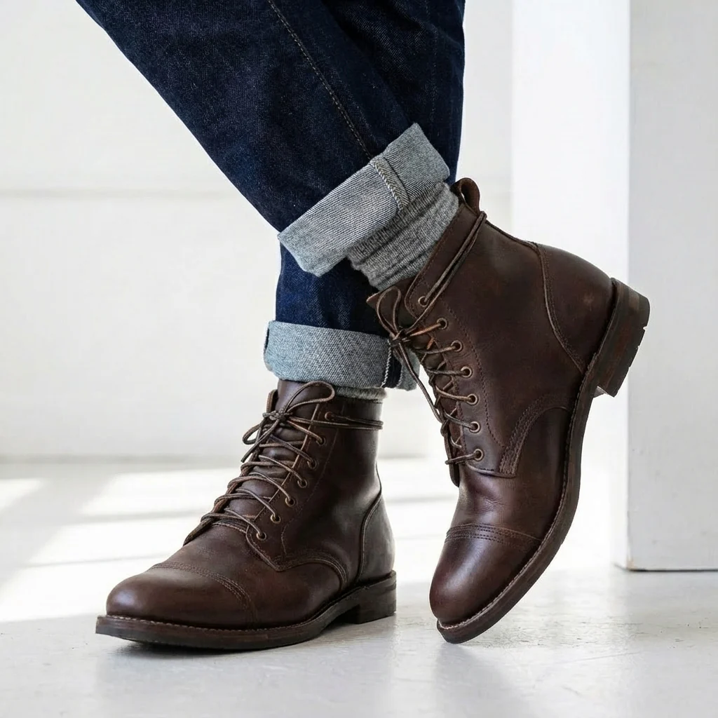 VELCRO ANKLE BOOTS FOR MEN
