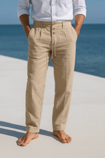 BREATHABLE LINEN TROUSERS FOR MEN