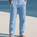 BREATHABLE LINEN TROUSERS FOR MEN