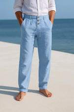 BREATHABLE LINEN TROUSERS FOR MEN