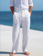 BREATHABLE LINEN TROUSERS FOR MEN