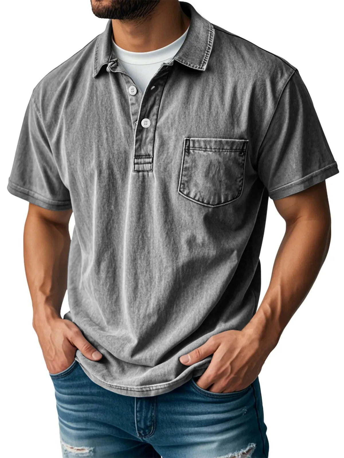 Donald | Stylish short-sleeved polo shirt