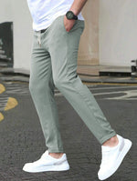 STRETCH TAPERED TROUSERS FOR MEN