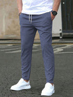 STRETCH TAPERED TROUSERS FOR MEN