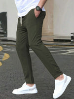 STRETCH TAPERED TROUSERS FOR MEN
