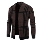 CHECKERED KNIT CARDIGAN FOR MEN