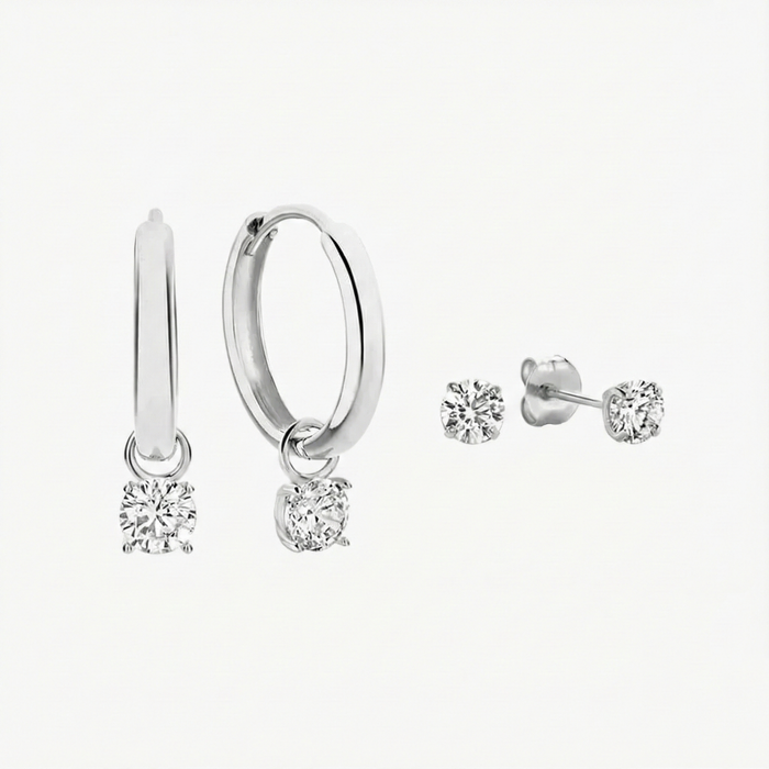 Set de boucles d’oreilles Larmes de Lune