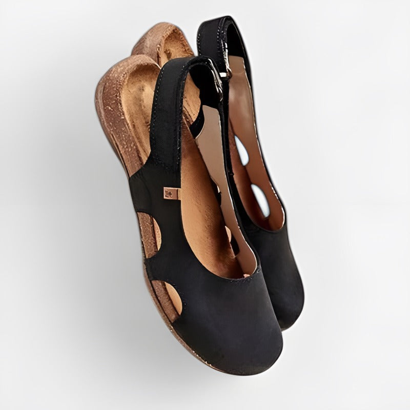Liora | Sandales orthopédiques femme confortables Noir