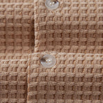 Ensemble — chemise cubaine gaufrée à manches courtes & pantalon en lin à jambe droite
