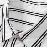 Ensemble Capucine — chemise en lin rayé & pantalon en lin à jambe droite