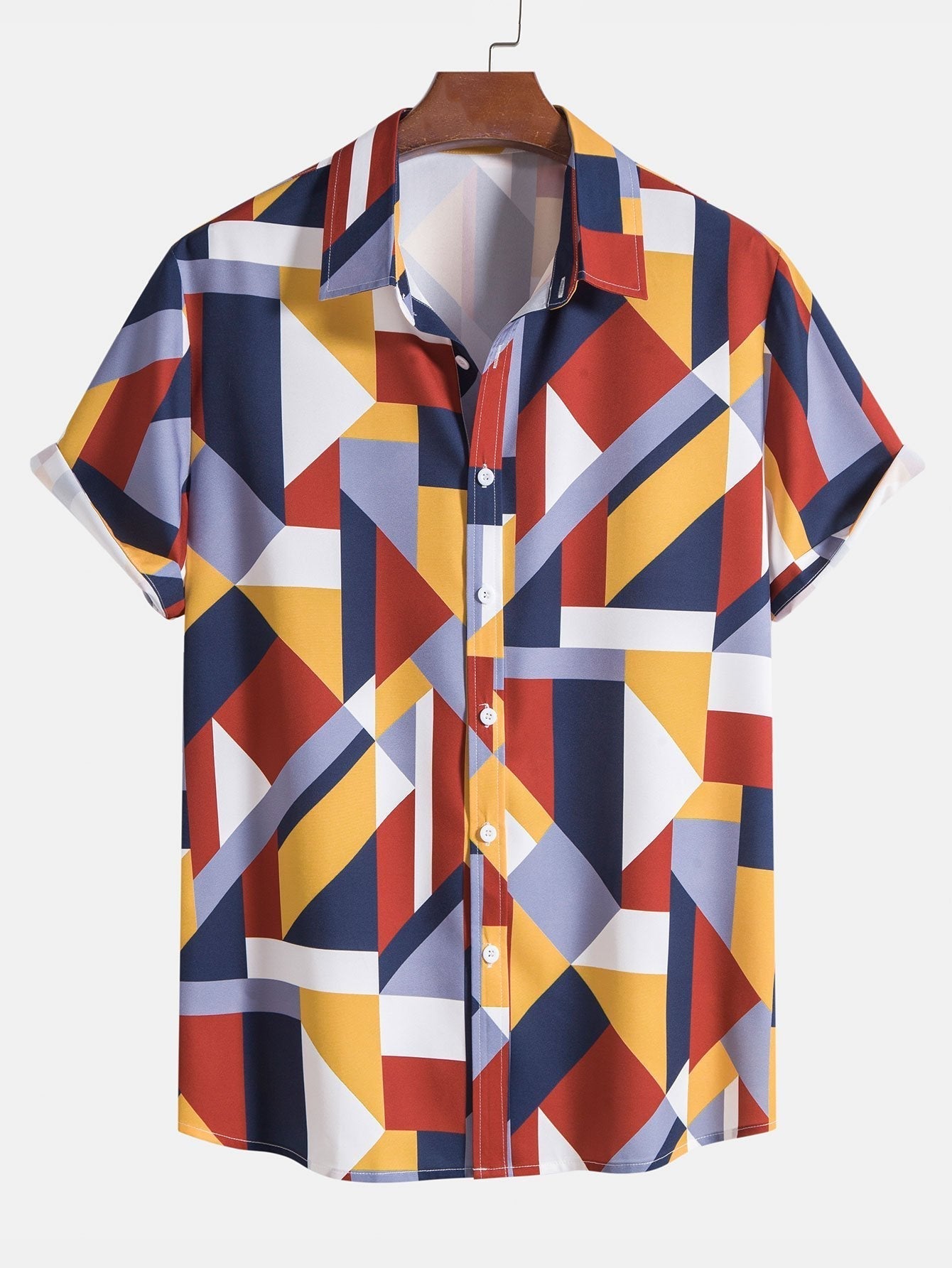 Ensemble Améline — chemise à imprimé géométrique & short de bain