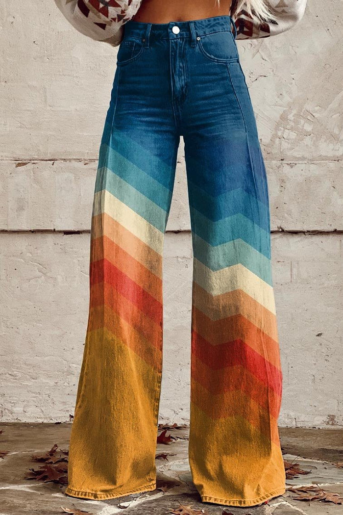 Pantalon Motif Naturel