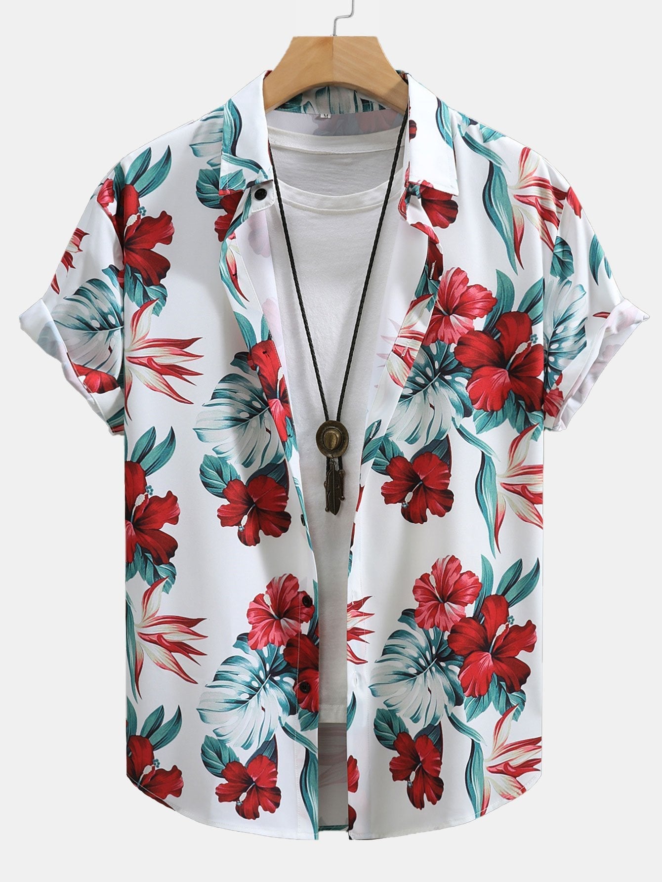Ensemble Améline — chemise à imprimé floral tropical & short de bain