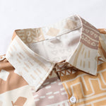 Ensemble — chemise patchwork à imprimé géométrique tribal & short de bain