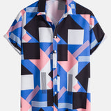 Ensemble Capucine — chemise à imprimé rayé color block & short de bain