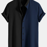 Ensemble — chemise côtelée bicolore à col officier coupe ajustée & short