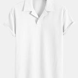 Ensemble — polo côtelé à col cubain & pantalon côtelé à jambe droite
