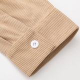 Ensemble — chemise patchwork à carreaux en velours côtelé & pantalon de jogging en velours côtelé