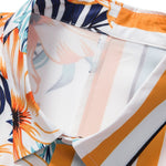 Ensemble — chemise à empiècements rayés tropicaux & short de bain