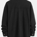 Ensemble — chemise patchwork à carreaux en velours côtelé & pantalon cargo de jogging en velours côtelé à cordon