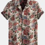 Ensemble — chemise cubaine jacquard floral & short