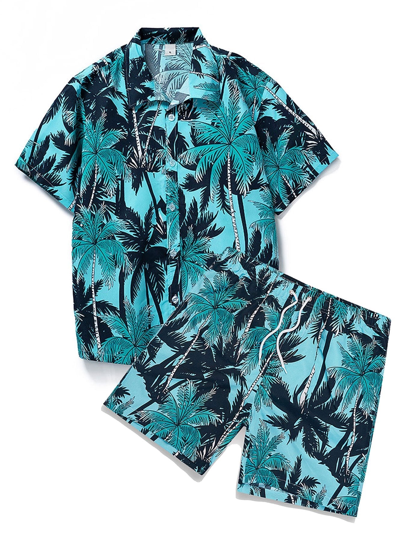 Ensemble — chemise à imprimé tropical & short de bain à imprimé tropical