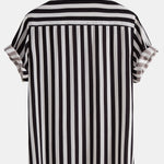 Ensemble — chemise rayée à col officier & short de bain