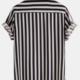 Ensemble — chemise rayée à col officier & short de bain