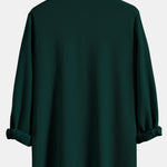 Ensemble — chemise côtelée à col officier et manches longues coupe ajustée & pantalon en lin