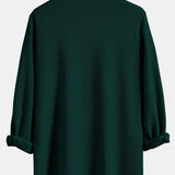 Ensemble — chemise côtelée à col officier et manches longues coupe ajustée & pantalon en lin