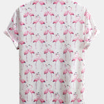 Ensemble Améline — chemise à imprimé flamants roses & short de bain