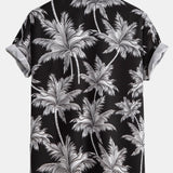Ensemble Améline — chemise à imprimé palmiers & short de bain rayé