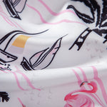 Ensemble — chemise à imprimé palmiers et flamants roses & short de bain
