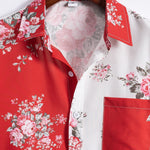 Ensemble — chemise à imprimé roses bicolore & short de bain