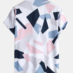 Ensemble — chemise à imprimé géométrique et poche & short de bain court