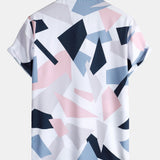 Ensemble — chemise à imprimé géométrique et poche & short de bain court
