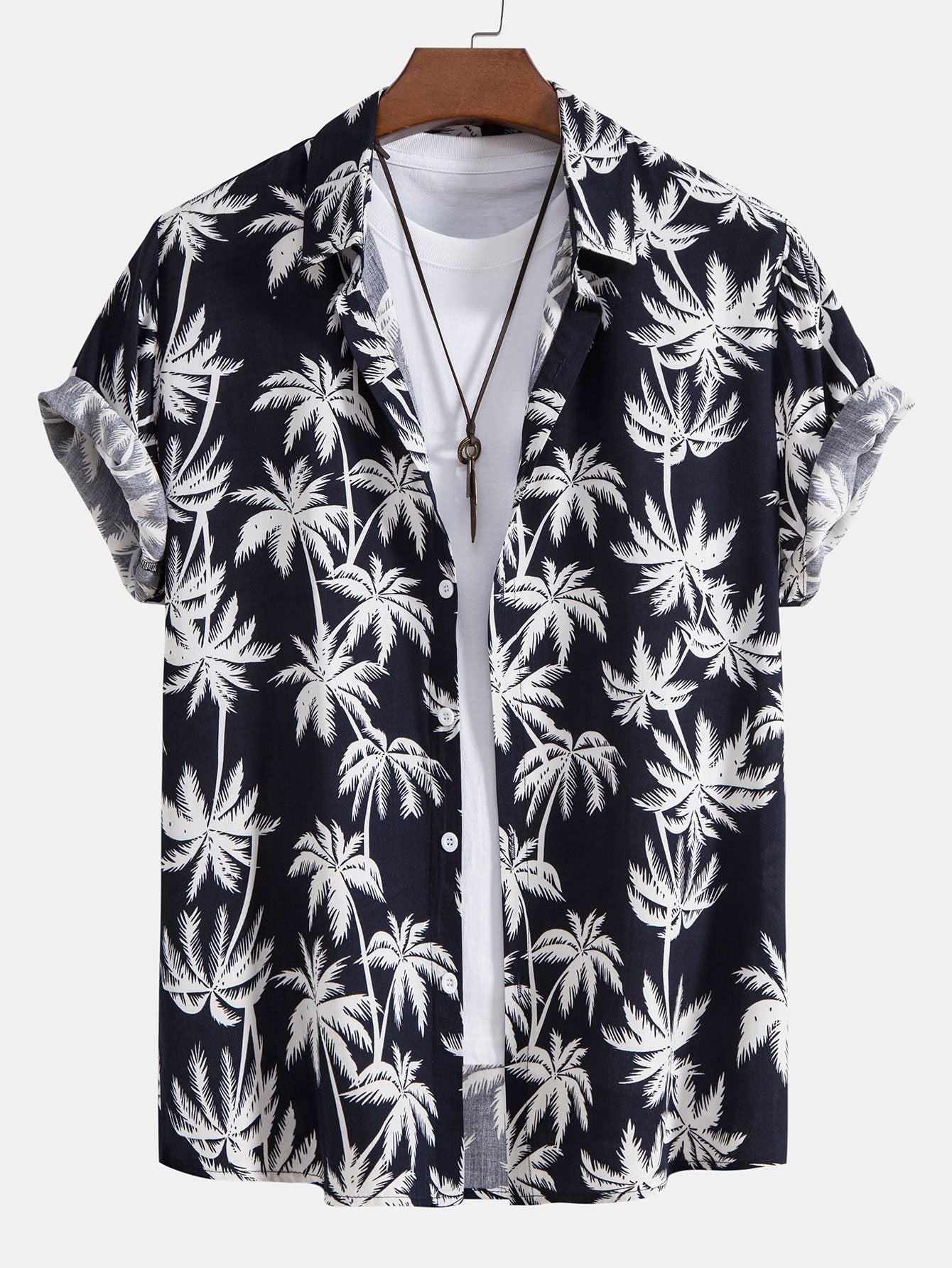 Ensemble Capucine — chemise à imprimé palmiers & short de bain