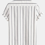 Ensemble — chemise cubaine rayée en coton mélangé & short de bain à imprimé rayé
