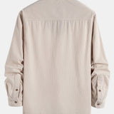 Ensemble — chemise en velours côtelé à col polo et manches longues & short