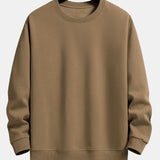 Ensemble — sweat basique à col rond coupe décontractée & pantalon de jogging