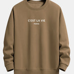Ensemble Améline — sweat à col rond coupe décontractée à slogan Paris & pantalon de jogging